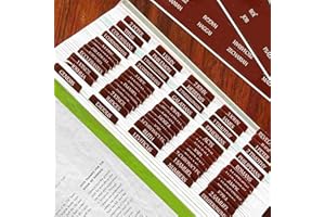 THINKOR Reposition Bible Tabs, Large Print Lanimated Stickers, Easy to Read and Apply Bible Tabs for Women and Man (Leather Color)