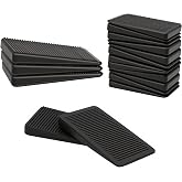 Furniture Levelers, Flexible Plastic Shims - 20 Pack | Furniture Leveling Wedge Shims Anti-Wobble Pad for Chair Table Couch Bed Toilet for Home Improvement, Black