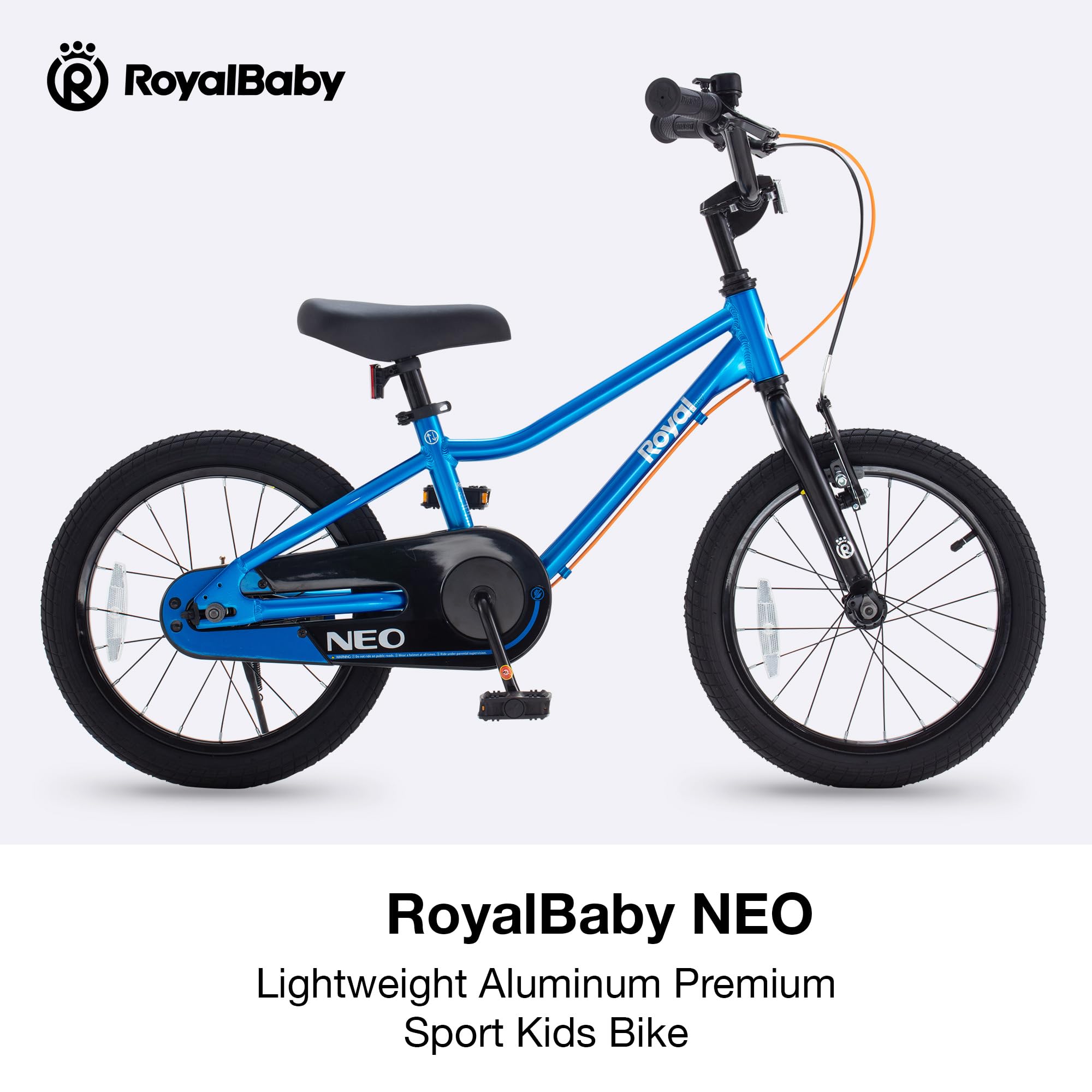 Royalbaby NEO Aluminum Kids Bike 16 18 Inch Wheel Lightweight Bicycle Boys Girls Ages 4-9 Years, Multiple Colors