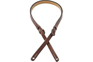 Levy's Leathers M19PR-BRN Carving Leather Mandolin Strap,Brown