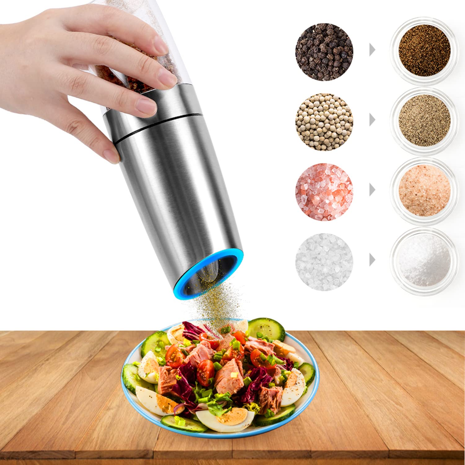 Electric Salt and Pepper Mill Set