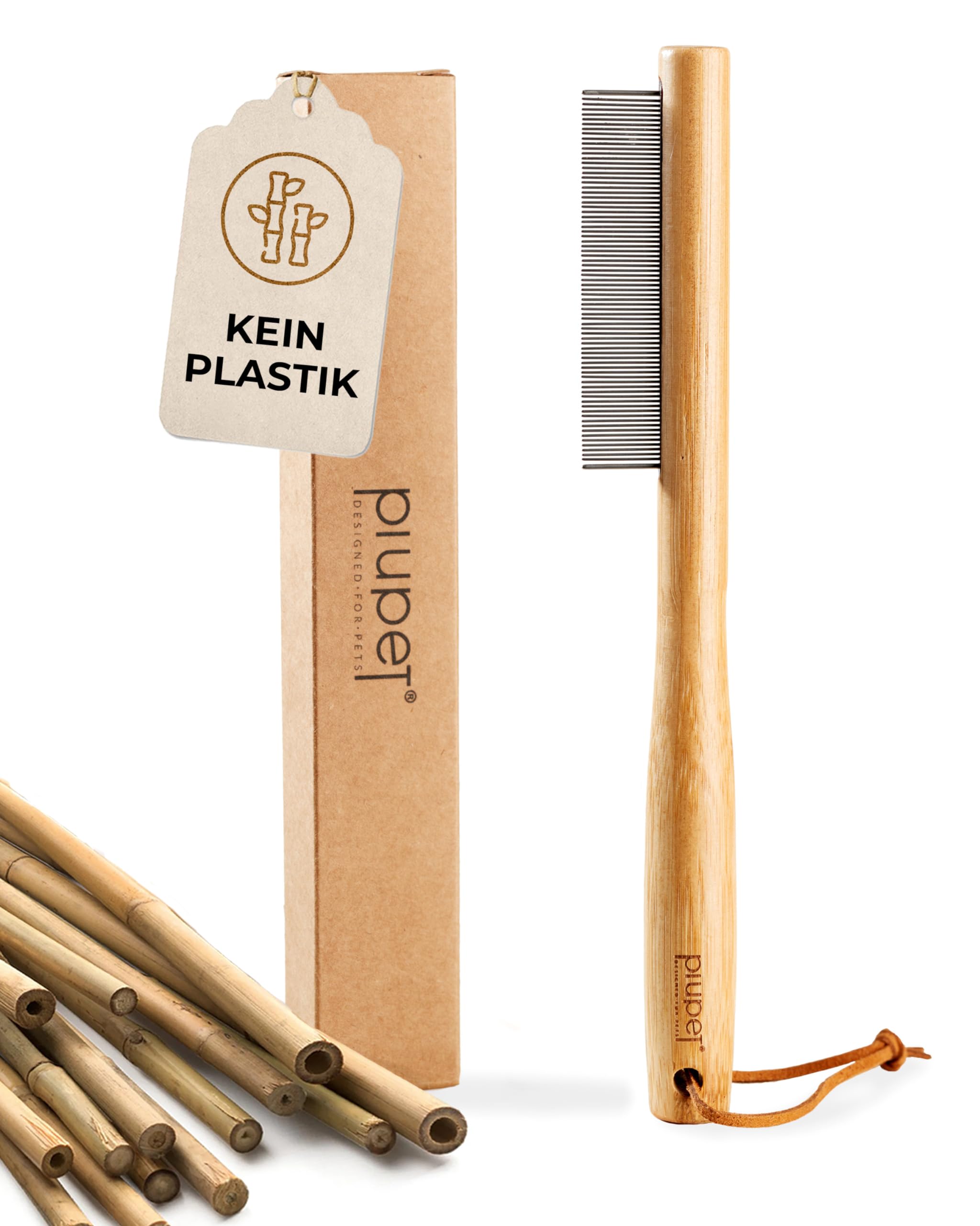 PiuPet® Flea comb I Comb for dogs & cats I No plastic material I Lice comb for dogs & cats I Flea comb for cats I Flea comb for dogs I Treatment against vermin | Cat flea comb | Dog flea comb