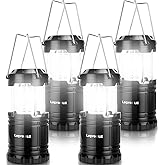 Lepro LED Collapsible Camping Lantern, Super Bright, Battery Powered Camping Lights, IPX4 Water Resistant, Portable Emergency