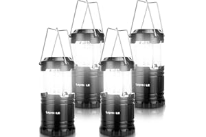Lepro LED Collapsible Camping Lantern, Super Bright, Battery Powered Camping Lights, IPX4 Water Resistant, Portable Emergency