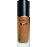 bareMinerals Original Pure Serum Radiant Natural Liquid Foundation Mineral SPF 20, Hydrating Skin Tint, Dewy Finish, Lightweight, Medium Coverage, Non-Comedogenic, Vegan