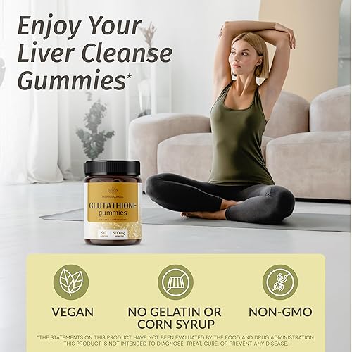 HERBAMAMA Reduced Glutathione Gummies - 500mg L-Glutathione for Liver  Cleanse Support - Vegan, Non-GMO Liver Supplement - 90 Pectin-Based  Banana-Flavored Chews. in Dubai - UAE | Whizz Detox & Cleanse