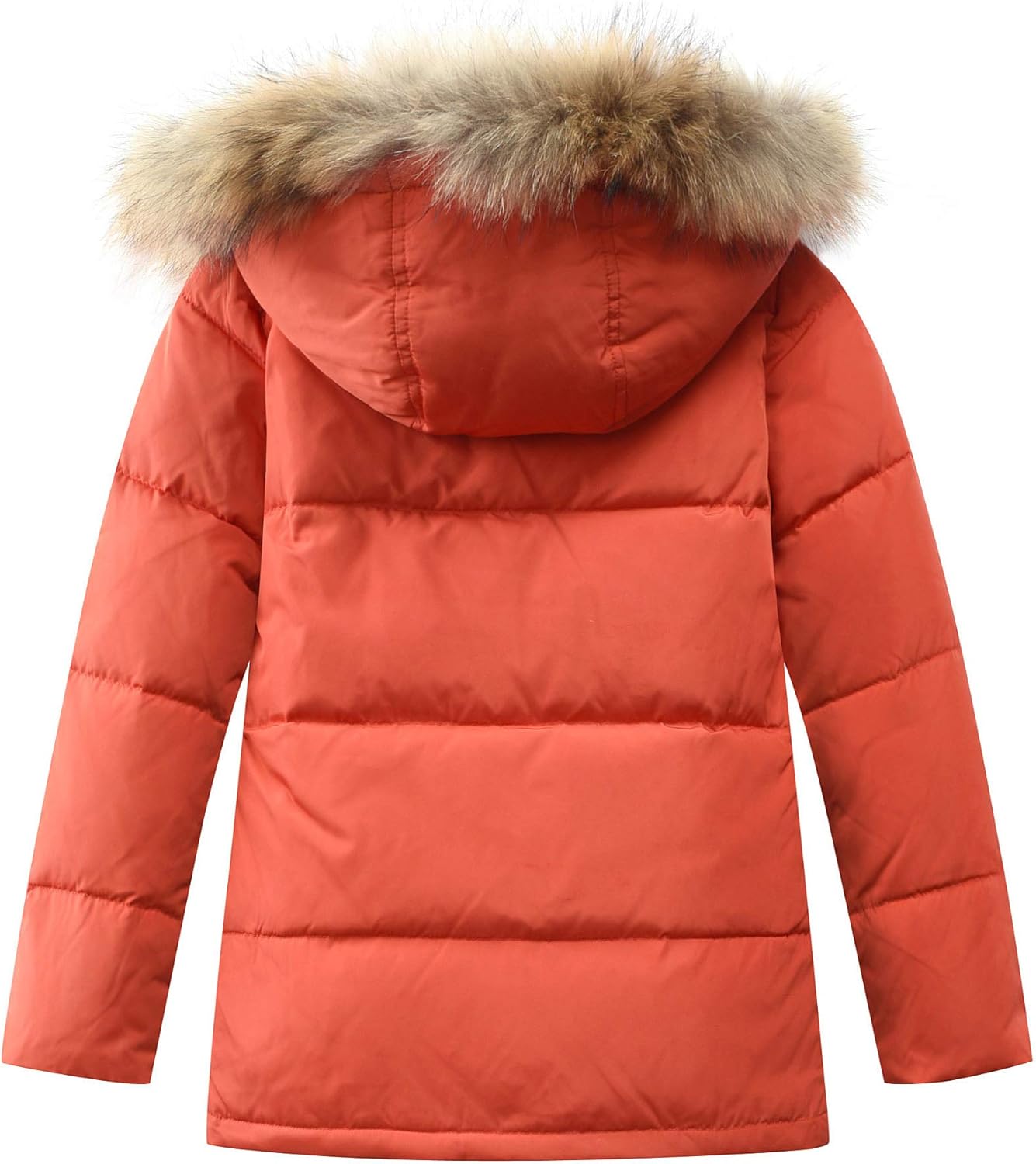 Mallimoda Boys' Hooded Down Coats Winter Warm Jacket Solid Puffer Coat: Clothing
