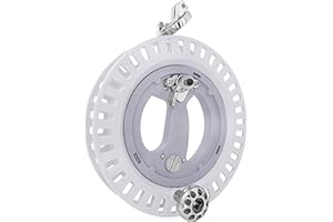 emma kites White 10.6in Large Kite Reel with Ball Bearing Smooth Rotation Omnibearing Line-Guide Ratchet Lock Professional for Adult Large Kite Flying
