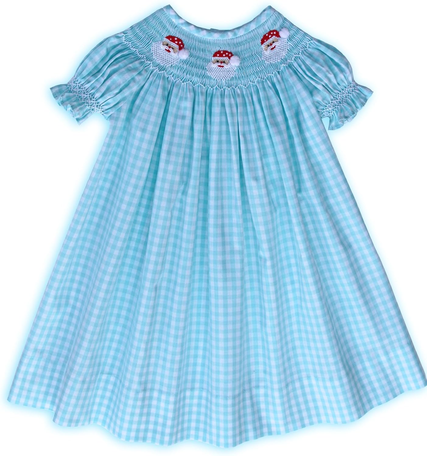 santa smocked dress