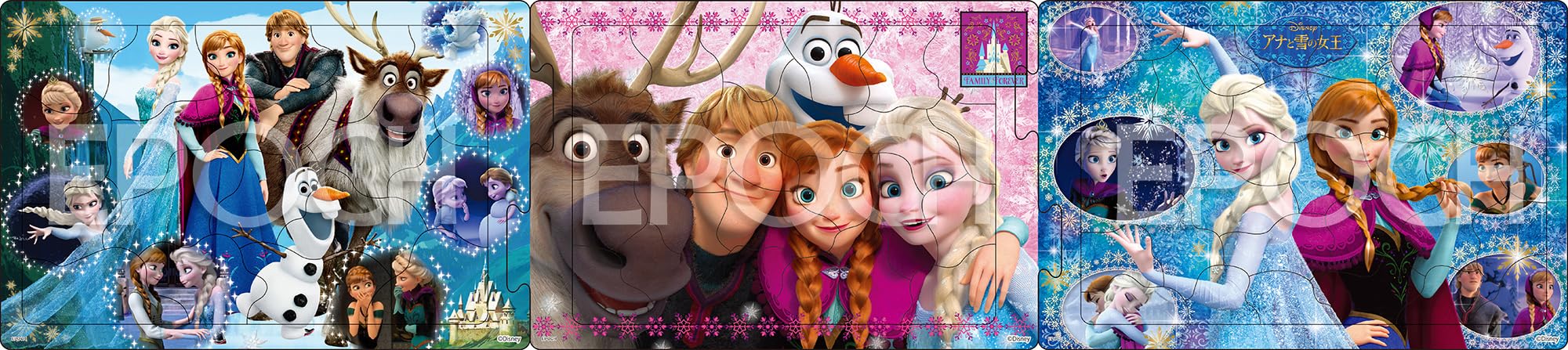 エポック社(EPOCH) 【アポロのステップパノラマパズル】 ディズニー アナと雪の女王 18/24/32ピース 24-179 3つのパズルでステップアップ こども向け台紙つきパズル 5歳以上 おもちゃ STマーク認証商品画像