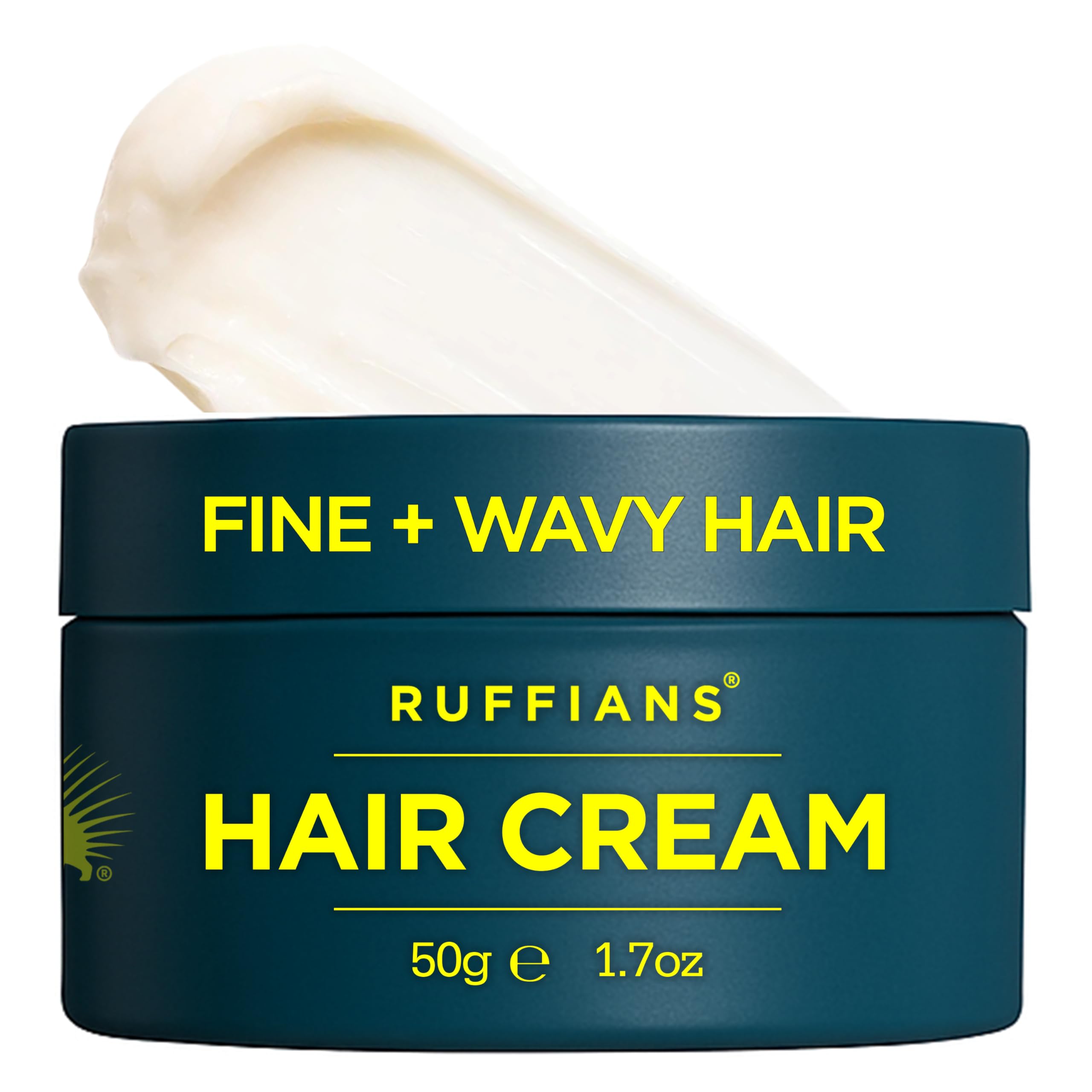 Ruffians Hair Cream (1.7 Oz Fl / 50 ML) Nutrient-Rich Moisturising Haircare Solution for Fine and Wavy Hair, Hair Cream for Men, Thicker Looking Hair, Soft Hold, Natural Finish
