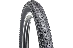 Hycline Bike Tire,20/24/26/27.5 Inch Folding Replacement Tire for MTB Mountain Bicycle-Black/Skinwall