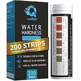 WeAQUA DoubleCheck Water Hardness Test Kit 200 Strips with Sample Cup | Dual Pads Confirm Every Test Result &ndash; for Well, Home, Pool, Spa &amp; Water Softener Systems