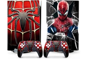 toxxos Toxxos PS5 Skin - Digital Edition Console and Controller Accessories Cover Skins PS5 Controller Skin Gift ps5 Skins for Console Full Set PS5 Skin Spider Red