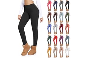 Fleece Lined Leggings Women 2025 High Waisted Soft Yoga Pants Winter Thermal Warm Leggings Tummy Control Casual Pants