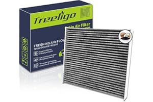 TREELIGO CF10728 Cabin Air Filter, Replacement for Elantra 2007-2016 Elantra GT 2013-2017 Forte 2014-2018 Accent 2008-2011 Forte(5) 2014-2018 Rondo 2014-2017, Fw/Upgraded Coconut Shell Activated Carbon