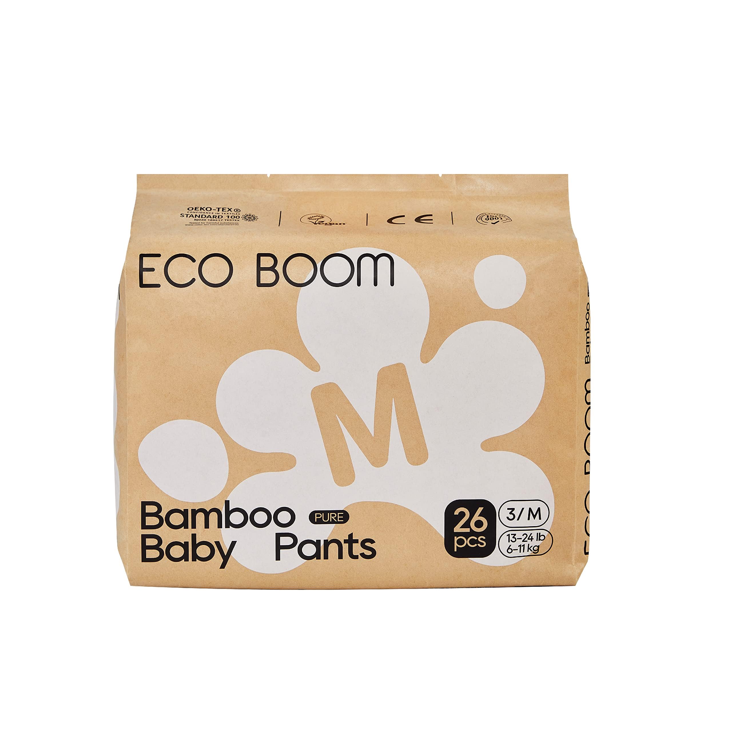 Photo 1 of ECO BOOM Training Pants for Toddler Potty, Hypoallergenic for Sensitive Skin, Size 3 Suitable for 13 to 24lb (M - 26 Count)