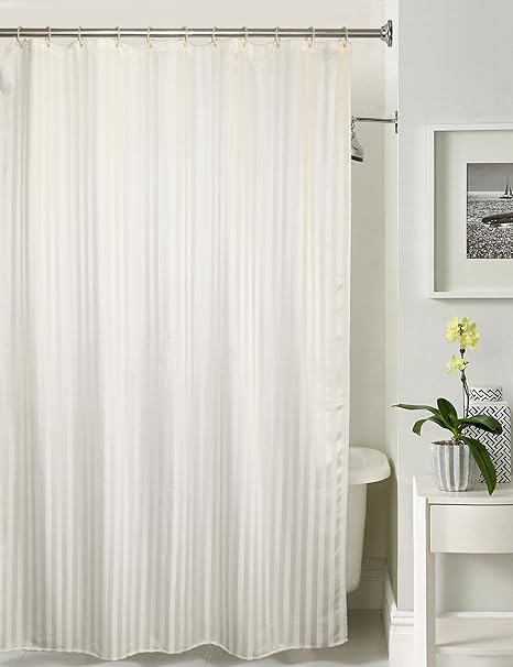 Lushomes Thick Striped Water Repellent Designer Bathroom Shower