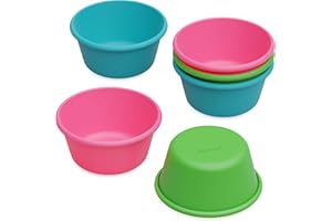 Bakerpan Silicone Jumbo Muffin Cups For Baking, Smooth Large Air Fryer Muffin Cups, 3 1/2 Inch Muffin Baking Cups, Jumbo Cupcake Liners - Set of 6