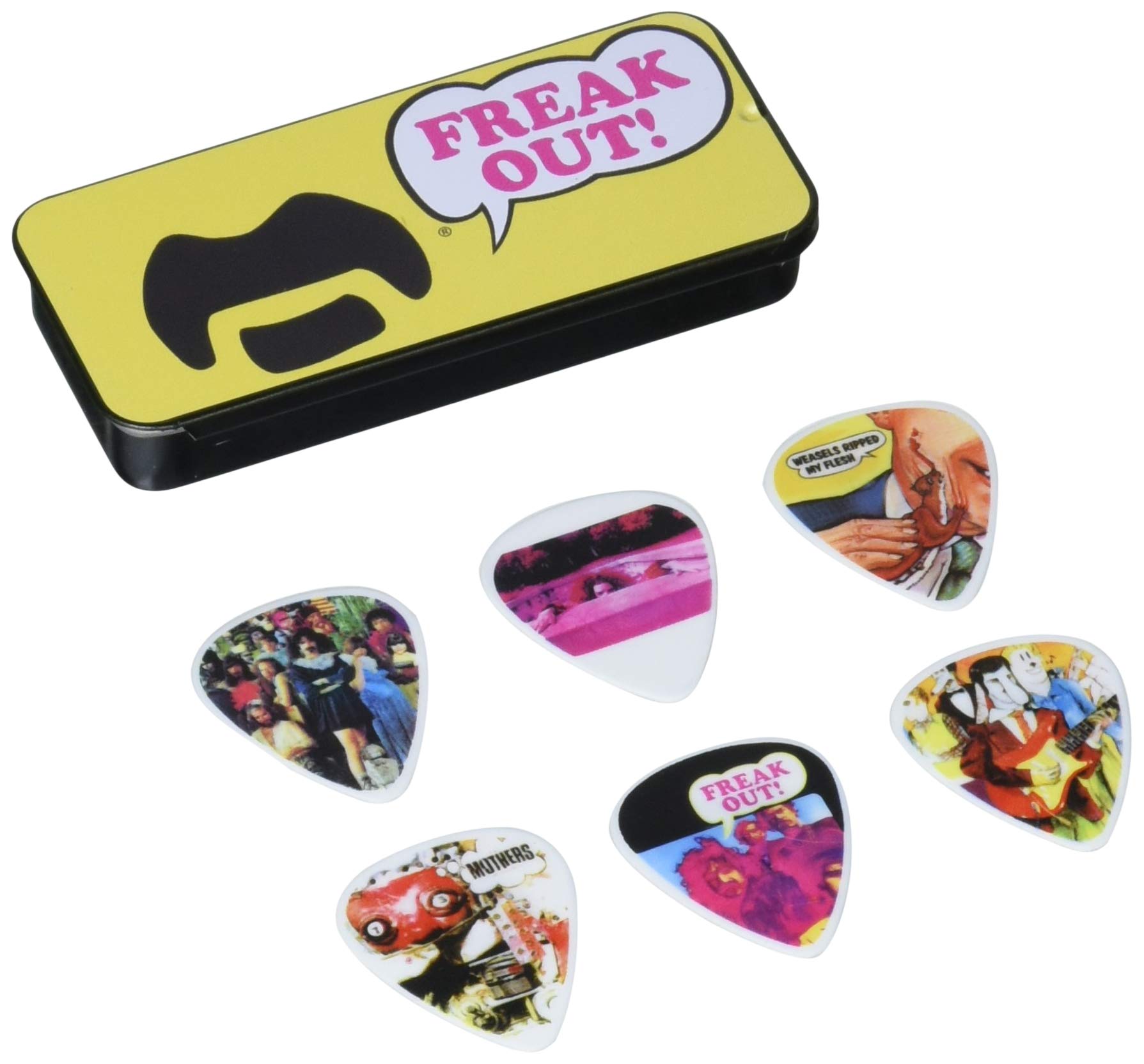 Jim Dunlop ZAPPT01M Zappa Medium Pick Tin - Yellow