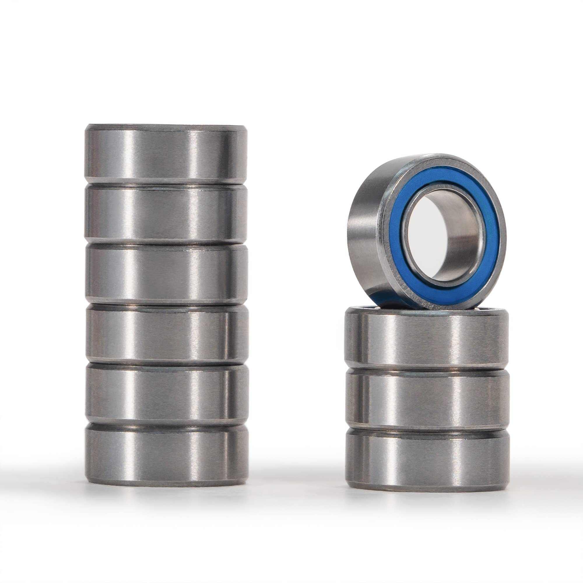 XIKE 10 Pcs MR116-2RS Mini Ball Bearings 6x11x4mm, Bearing Steel and Double Rubber Seals, Pre-lubrication, MR116RS Deep Groove Ball Bearing with Shields.