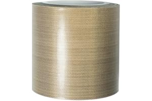 YONGXUAN PTFE Coated Fabric Tape Teflon Adhesive Tape High Temperature Vacuum, Hand and Impulse Sealers Machine Sealing Tape 0.18mm Thick (50mm-5M)
