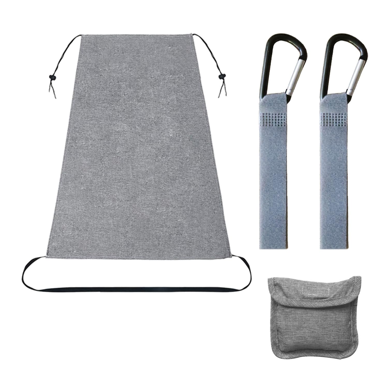 1 Light Gray Stroller Sun Canopy, 2 Gray Stroller Hooks, Adjustable Sun Canopy, Extra Wide Extended Sunshade Wing, Stroller Accessories