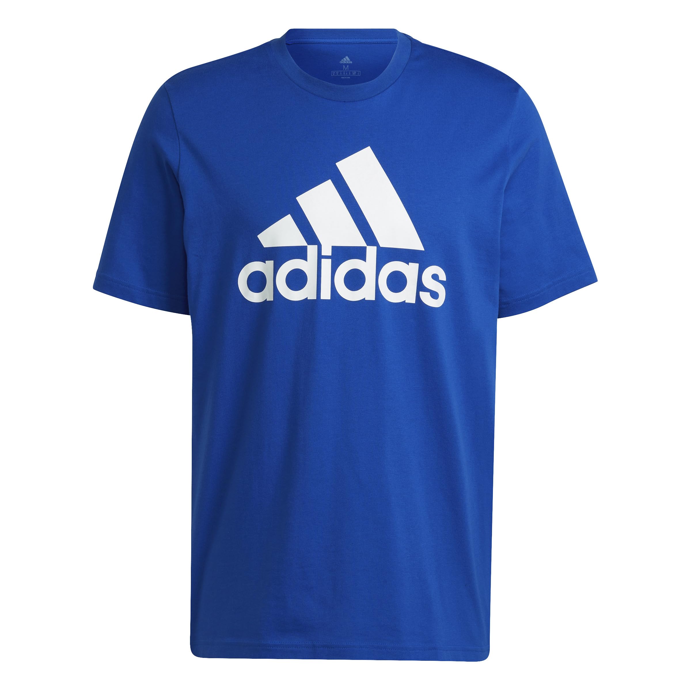 adidas Men's Essentials Big Logo T-Shirt, Team Royal Blue/White, Medium/Tall Image