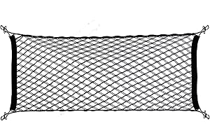 40" X 16" Universal Trunk Cargo Net Black Flexible Mesh Trunk Storage Net Organizer