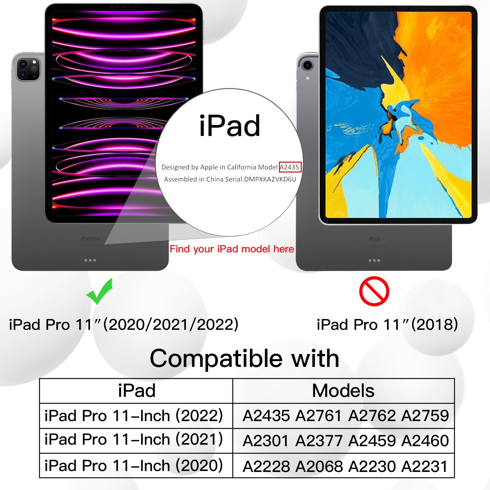 JETech Case for iPad Pro 11 Inch 2022/2021/2020 Model (4th/3rd/2nd Generation), with Pencil Holder, Support 2nd Pencil Charging, Slim Tablet Cover with Soft TPU Back, Auto Wake/Sleep (Black)
