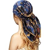 100% Silk Head Scarf for Women - 27" Hair Scarves Satin Head Scarf Bandanas Square Hair Night Sleeping with Gift Packed