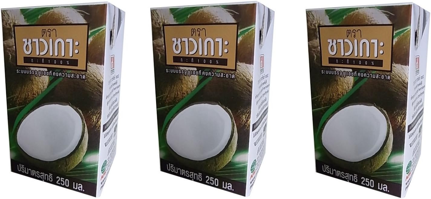 Amazon 3個セット Chaokoh チャオコー ココナッツミルク 紙パック 250ml Chaokoh 食品 飲料 お酒 通販