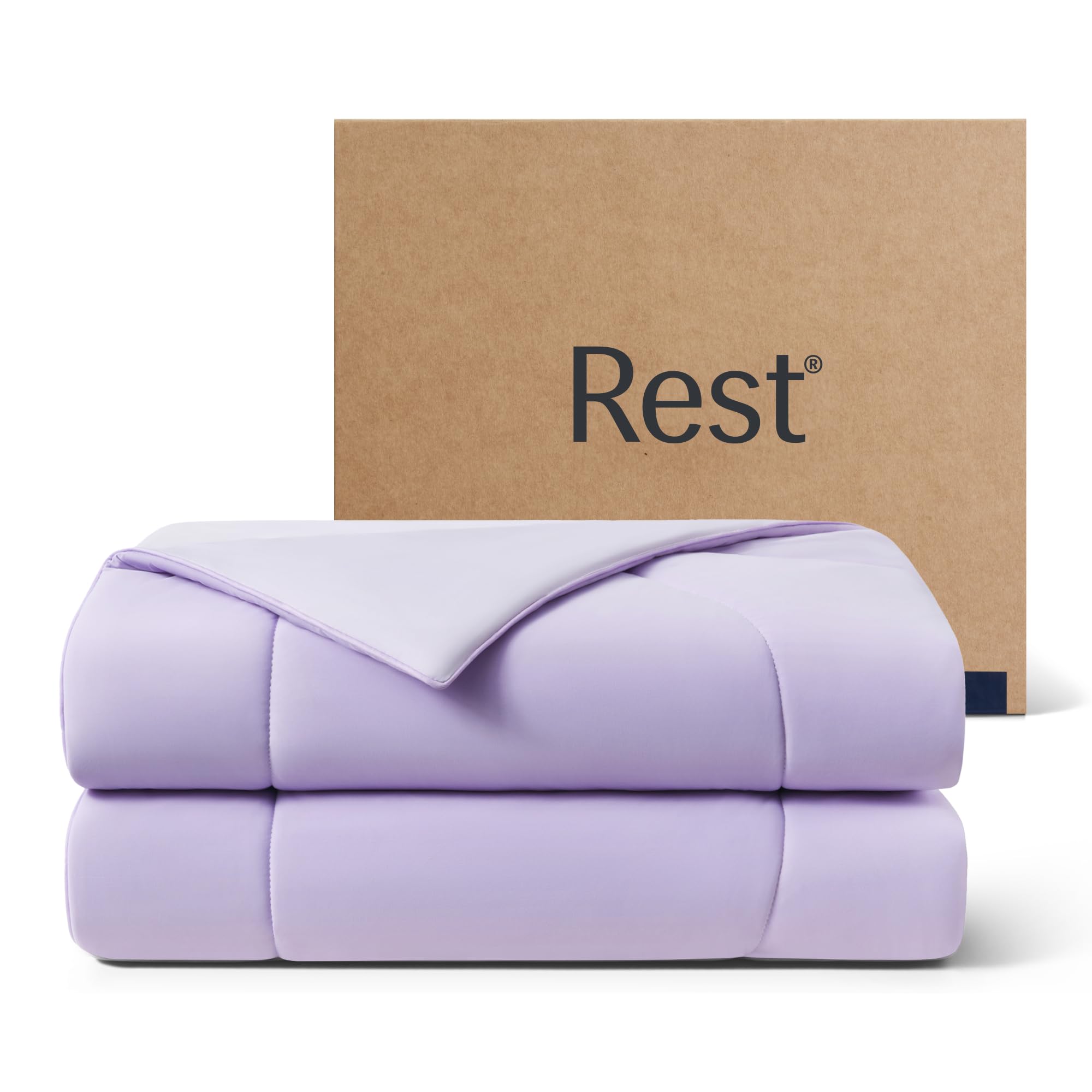 Photo 1 of REST® Evercool® Cooling Comforter, King/Cali King, Blanket for Hot Sleepers, All Season Bedding to Keep Cool for Night Sweats, Breathable Lightweight Blanket, 106x90 Inches, Lavender Breeze
