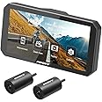 INNOVV N1Pro Motorcycle Carplay Dash Cam, 6" Touch Screen Support Android Auto & iOS, 1080P + 1080P Front and Rear Camera with GPS Navigation, Music, 5.8G Wi-Fi, IP67 Waterproof, App Connect