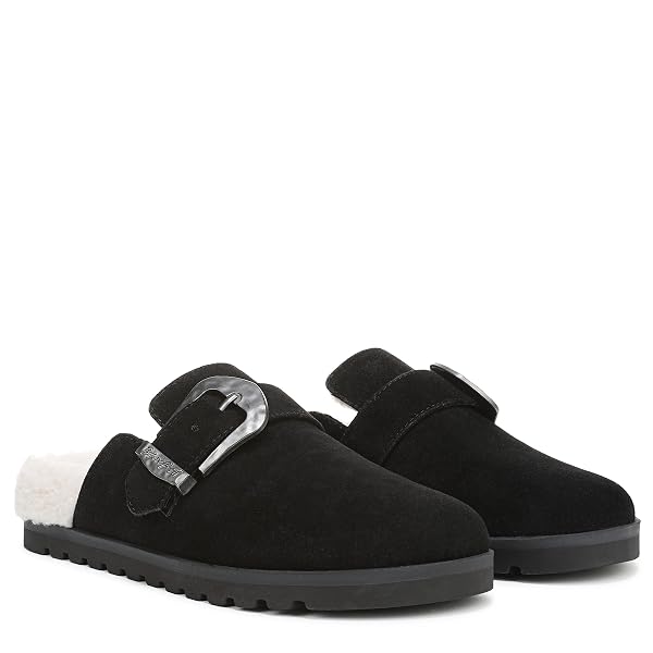 BLOWFISH MALIBU WOMEN’S SIENNA COZY MULE BLACK FAUX SUEDE 8.5 M