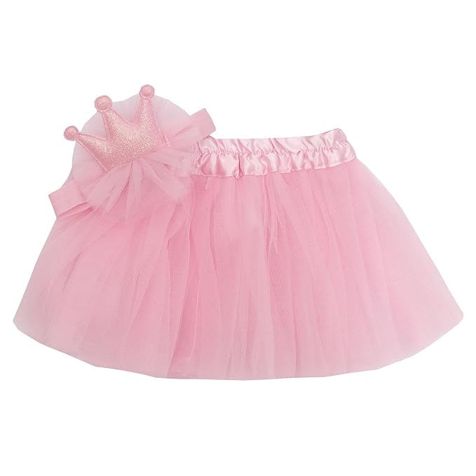Tutu Skirt for Baby Girls Toddler 5 Layered Tulle Skirts Set with Crown Headband for Kids