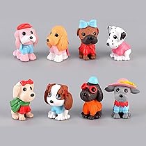 Amazon.com: Dog Figurines Playset, 9 Pcs Realistic Detailed