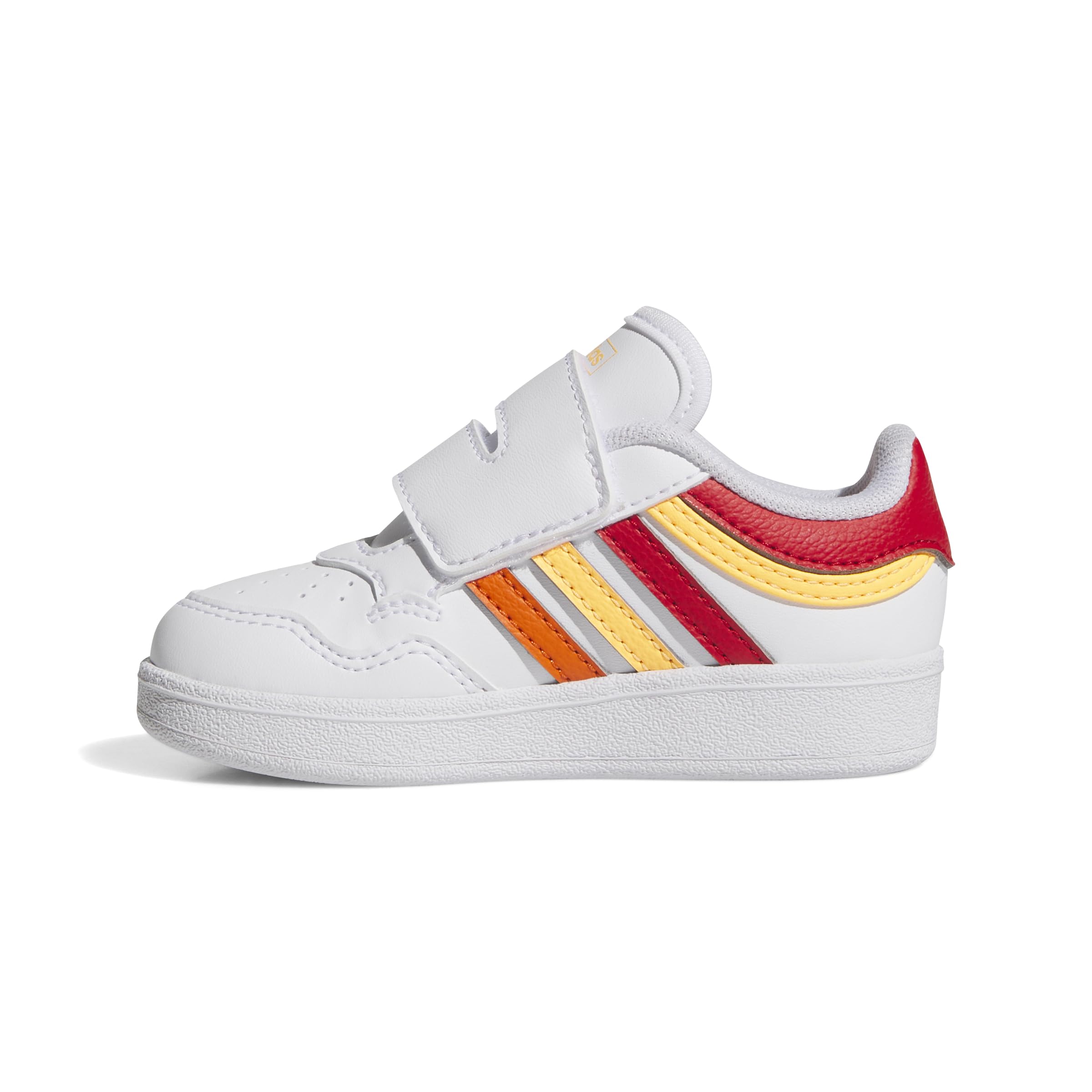 adidas Unisex-Child Hoops 4.0 Hook & Loop, White/Better Scarlet/Flash Orange, 2 Big Kid