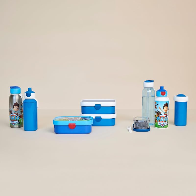 - Set de Almuerzo Campus - Fiambrera para Niños con Botella Pop-up y Fiambrera - Set de Almuerzo para el Colegio o para Llevar - Sin BPA - 400 ml + 750 ml - Paw Patrol Pups