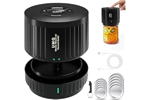 Mason Jar Vacuum Sealer with Timing for Food Storage, Electric Vacuum Sealer for Regular Mouth and Wide Mouth Canning Jars, A