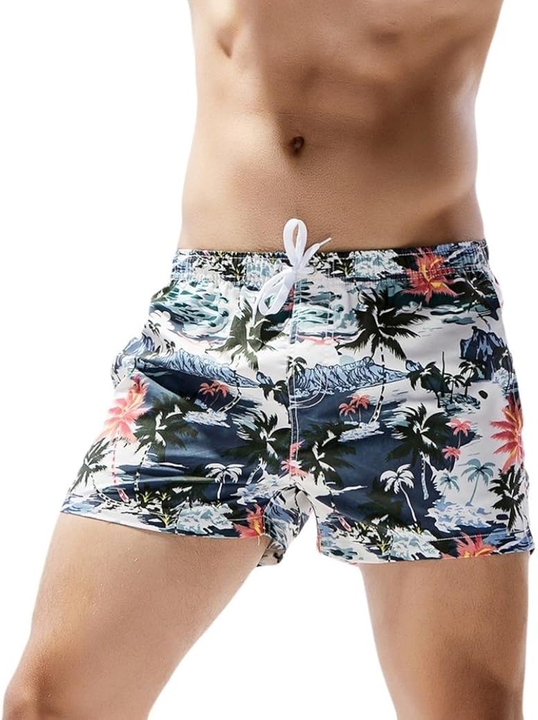 Men Swim Trunks,Hemlock Men Shorts Pool Beach Shorts Trunks Briefs Pants Elastic Waist Pockets Shorts Athletic Pants