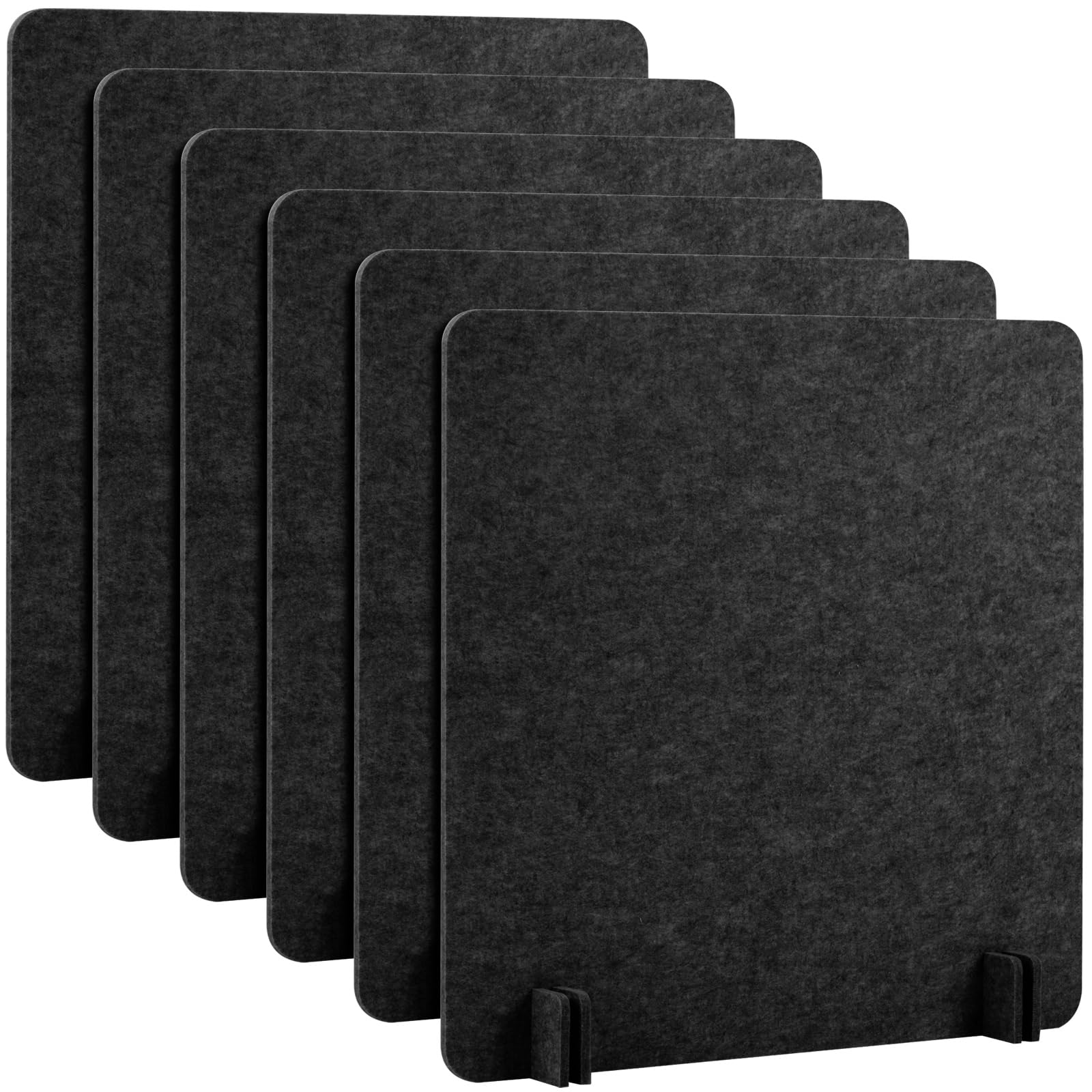 Kisston 6 Pack Acoustic Desk Divider Desk Partition 24 X 24" Stand - View #3