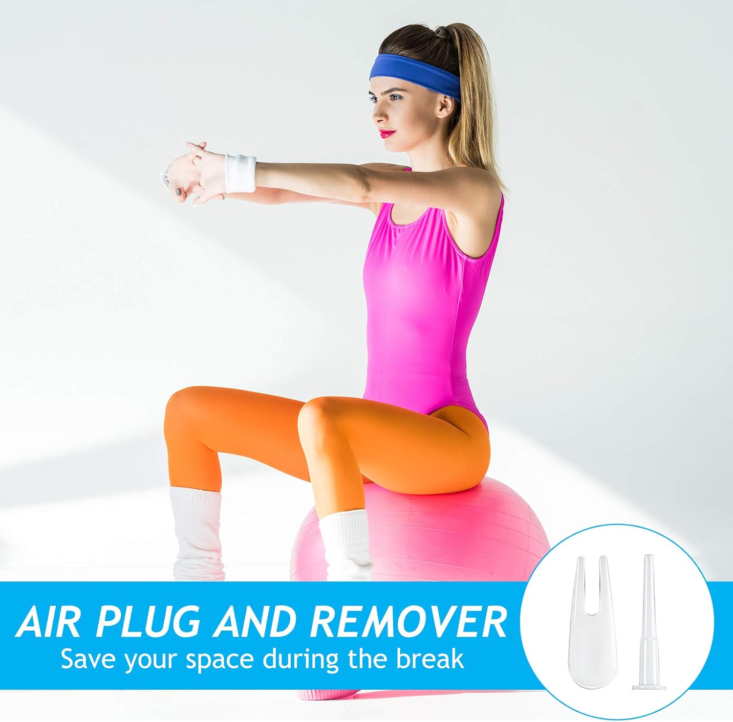 16 Exercise Ball Plug Replacement Kit with Needle, Nozzle, Extension