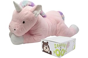 Animal Adventure | Sqoosh2Poof Giant, Cuddly, Ultra Soft Plush Stuffed Animal with Bonus Interactive Surprise - 44" Unicorn