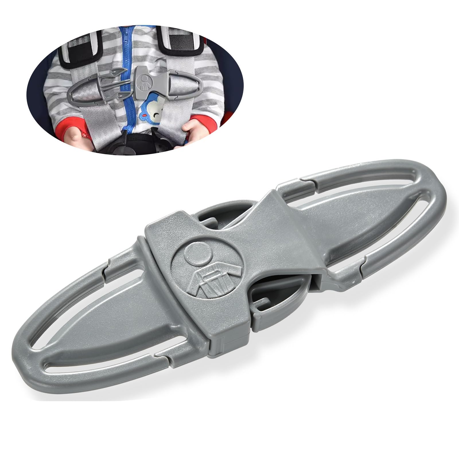 Photo 1 of Babyalwin Universal Child Chest Clip Has a Non-Slip Design and is Suitable for Use On Seats, Strollers, High Chairs, School Bags and Work Belts, Providing All-Around Protection for Your Child