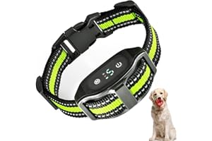 FXIAOY Dog Bark Collar, Waterproof Dog Shock Collar Anti Barking Device Dog Barking Collar with 8 Sensitivity Level to Stop Barking for Large, Medium, Small Dogs (Green)