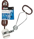 Woods 0328 18/2-Gauge Brooder and Heat Clamp Lamp with Porcelain Socket, 150-Watt, 6-Foot