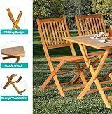 Panana 5 Piece Acacia Wood Outdoor Dining Set Folding Table Chairs view 3
