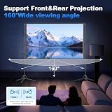 GAINVANE 120" Portable Projector Screen Stand 16:9 4K HD Wrinkle-Free Indoor view 5