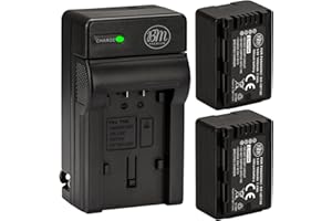 BM Premium 2-Pack of VW-VBT190 Batteries and Battery Charger for Panasonic Camcorders